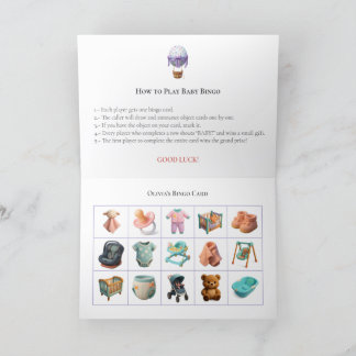 Baby Shower Bingo Game Board9. Fun Party Feiertagskarte