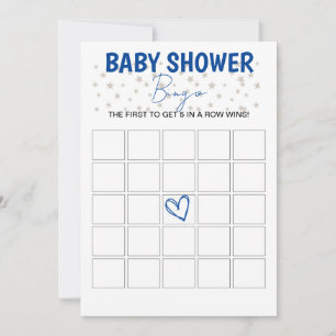 Baby shower Bingo Jeu Blue Invitation