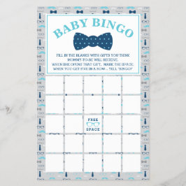 Baby Shower Bingo, Kleiner Mann, Bow Krawatte Flyer