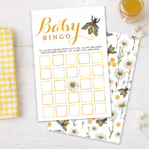 Baby-Shower-Bingo-Spiel Hummel Honigbiene Thema