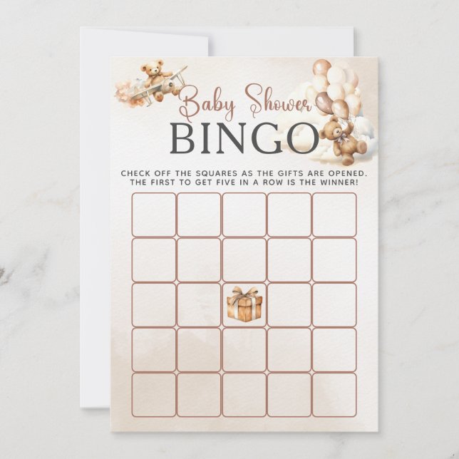 Baby Shower BINGO Spiel können wir frühzeitig wart Einladung (Vorderseite)