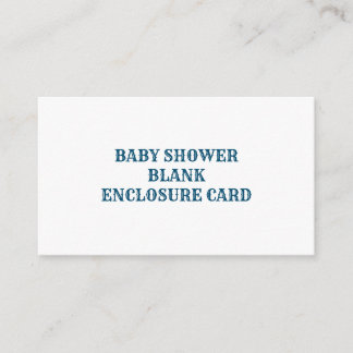 BABY SHOWER BLANK ENCLOSURE CARD BEGLEITKARTE