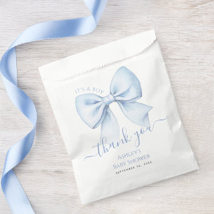 Baby Shower Blaues Band Er ist ein Junge Danke Geschenktütchen