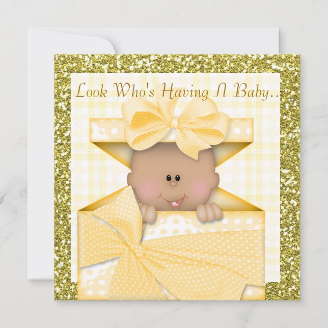 BABY SHOWER BLÉ AFRICAIN INVITATION YEL (Devant)