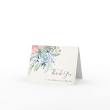 Baby shower bleu et rose Peony | Merci