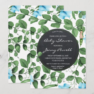 baby shower bleu invitation pois garçon dans un go