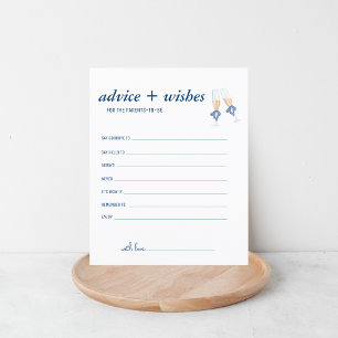 Baby shower Blue Jean Nouvelle carte de conseil