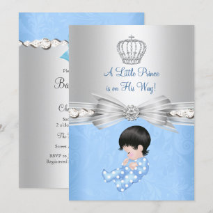 Baby shower Blue Little Prince Invitation