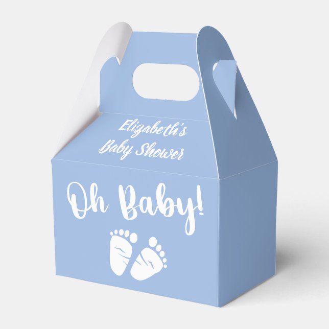 Baby Shower Blue Vielen Dank Geschenkschachtel (Vorderseite)