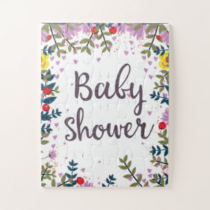 Baby-Shower-Blumen-Einladung