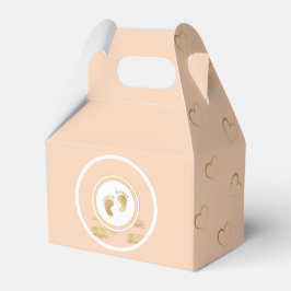 Baby Shower Blush Gold Hearts Fevor Box Geschenkschachtel