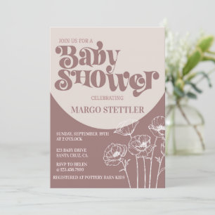 Baby shower, Boho Baby shower Invitation