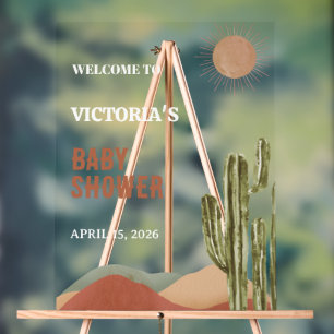 Baby Shower Boho Cactus Désert Arizona de l'Ouest