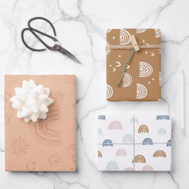 Baby Shower Boho Weather Geschenkpapier Set