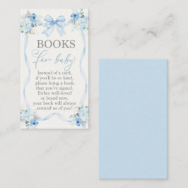Baby Shower Books for Baby Card with bow Begleitkarte