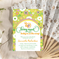 Baby shower botanique de fraise Invitation