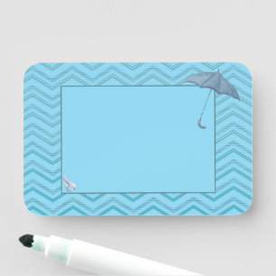 Baby Shower Boy Bird & Umbrella Namensschild