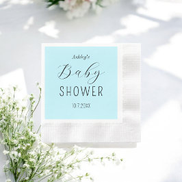 Baby Shower Boy Blue Elegant Paper Napkin Serviette
