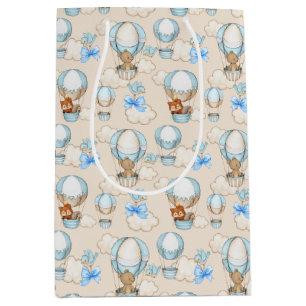 Baby Shower Boy Blue Mittlere Geschenktüte