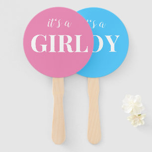 Baby Shower Boy oder Girl Gender Reveal Party Fächer