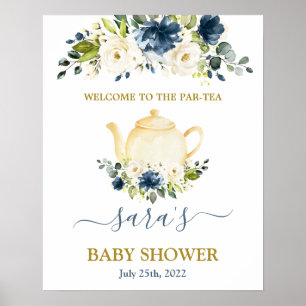 Baby Shower Boy Par-Tee Begrüßungszeichen Poster