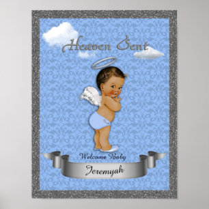 Baby Shower Boy, Poster 8,5" x 11"