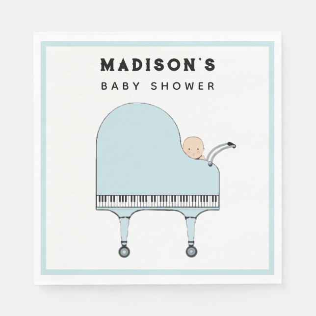 Baby Shower Boy Serviette (Vorderseite)