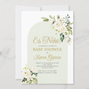 Baby Shower Boy Spanische Einladung