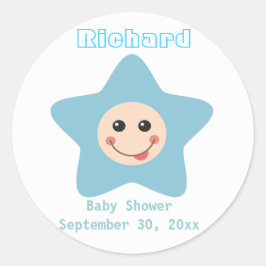 Baby shower Boy Sticker Invitation