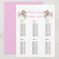 Baby Shower Braune Meerjungfrau Rosa Tabelle