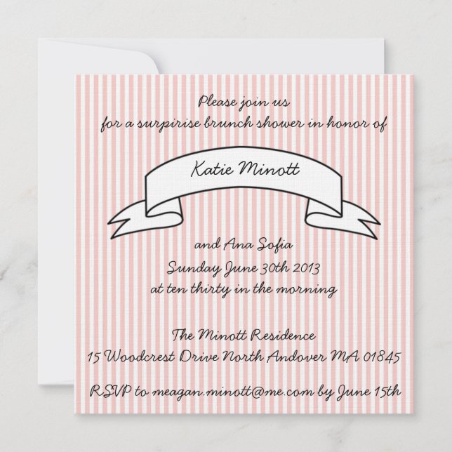 Baby shower Brunch Invitation (Devant)