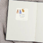 Baby Shower Buchzeichen Blue Boy Quadratischer Aufkleber<br><div class="desc">Babydusche Buchzeichen Aufkleber mit Aquarellkleidung aus Wäscheleine. Eine großartige Ergänzung für die erste Bibliothek von Baby oder als personalisiertes Dieses Buch gehört zum Aufkleber. Seite mit unserem Matching bringen Sie eine Buchanfrage-Karte</div>