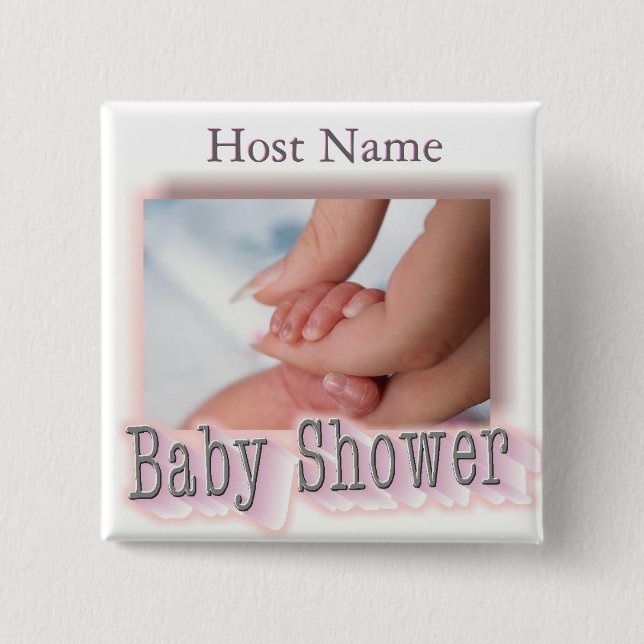 Baby Shower Button Button (Hostname), (Vorderseite)