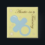 Baby Shower Button für Tanten<br><div class="desc">Eine Art Tante im Training Baby Shower Button</div>