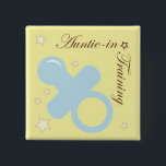 Baby Shower Button für Tanten<br><div class="desc">Eine Art Tante im Training Baby Shower Button</div>