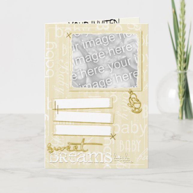 Baby Shower Card Einladung (Vorderseite)