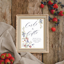 Baby Shower Cards & Gifts Wild Berries & Flowers Poster