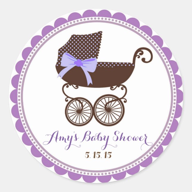 Baby Shower Carriage Stickers Favoriten (Vorderseite)