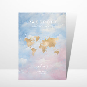 Baby shower Carte du monde des passeports neutres 