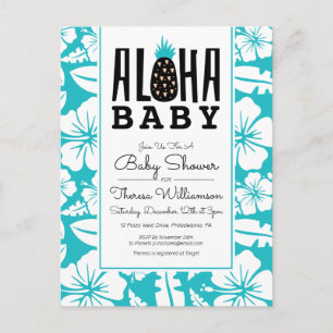 Baby shower   Carte postale Aloha Welcome Baby