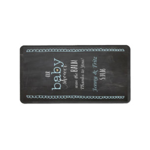 Baby shower Chalkboard Posh Balai Étiquette