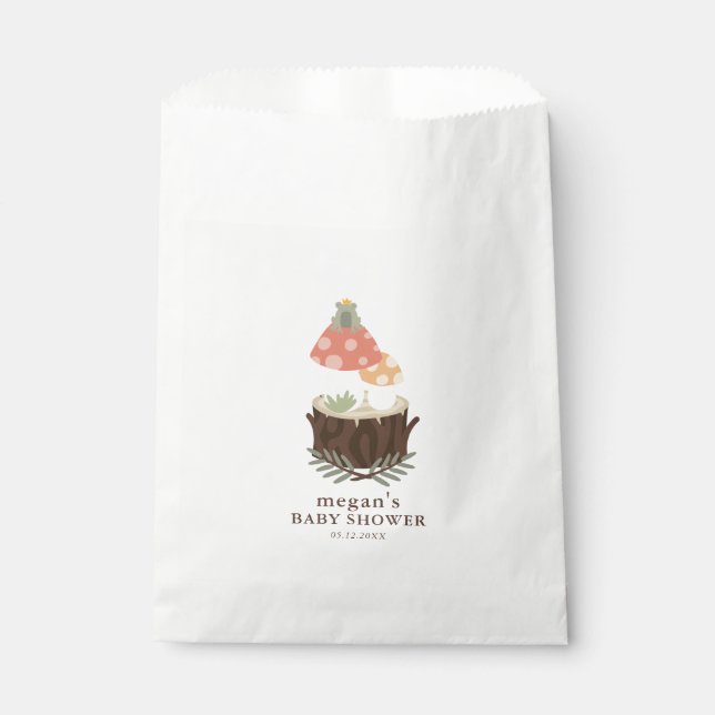 Baby shower champignons Favoriser les sacs (Devant)