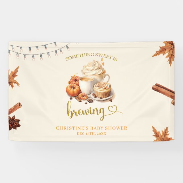 Baby shower Citrouille Automne Grande bannière (Horizontal)