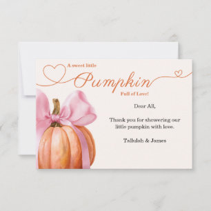 Baby shower Citrouille de Carte de remerciements r