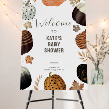 Baby shower Citrouille peint d'automne unique Accu