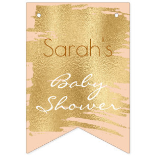 Baby Shower Classic Pink/Gold Frack Banner
