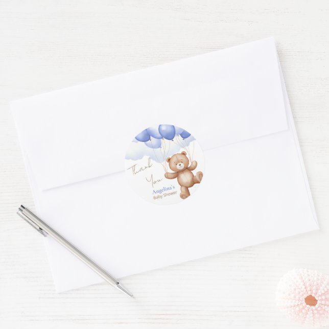 Baby Shower Classic Round Sticker (Umschlag)