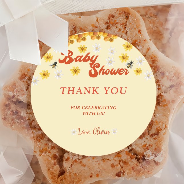 Baby Shower Classic Round Sticker (Von Creator hochgeladen)