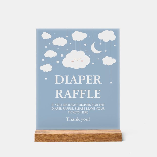 Baby shower Cloud Bleu Déchets Raffle (Créateur téléchargé)