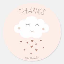 Baby shower Cloud mignon merci sticker